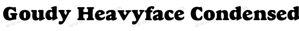 Goudy Heavyface Condensed BT字体转换